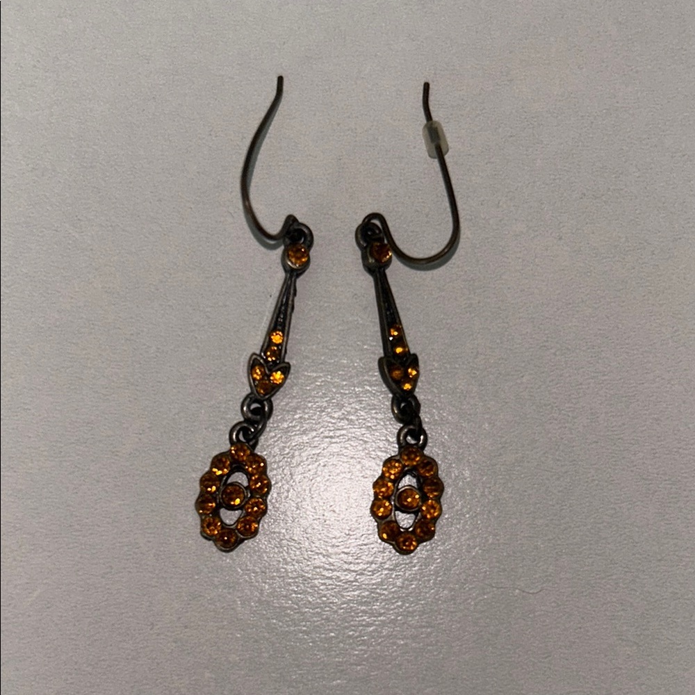 Elegant Orange Drop Earrings